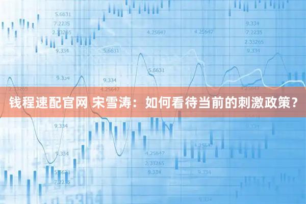 钱程速配官网 宋雪涛：如何看待当前的刺激政策？