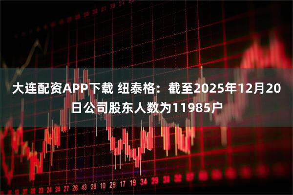 大连配资APP下载 纽泰格：截至2025年12月20日公司股东人数为11985户