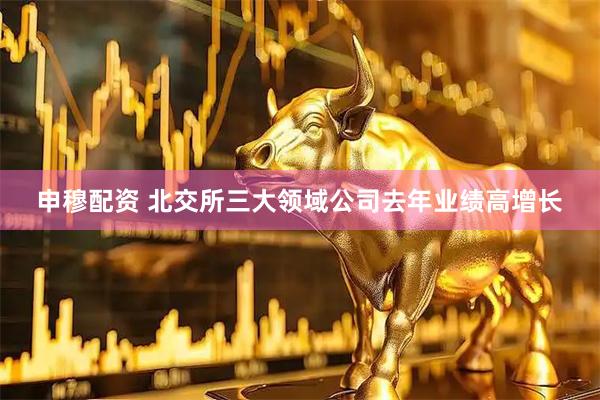 申穆配资 北交所三大领域公司去年业绩高增长